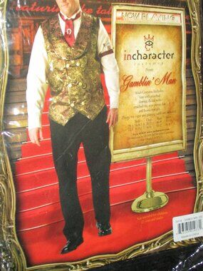 InCharacter Gamblin Man Western Saloon Costume Men XXL  2XL
